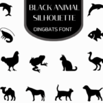 Black Animal Silhouette Font - Featured Image