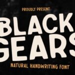 Black Gears Font - Featured Image