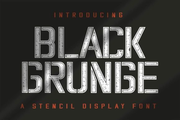 Black Grunge Font - Featured Image