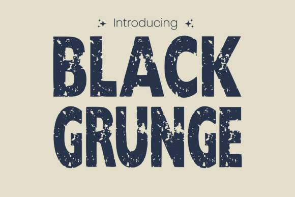 Black Grunge Font - Featured Image