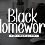 Black Homework Font - Featured Image