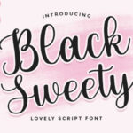 Black Sweety Script Font - Featured Image