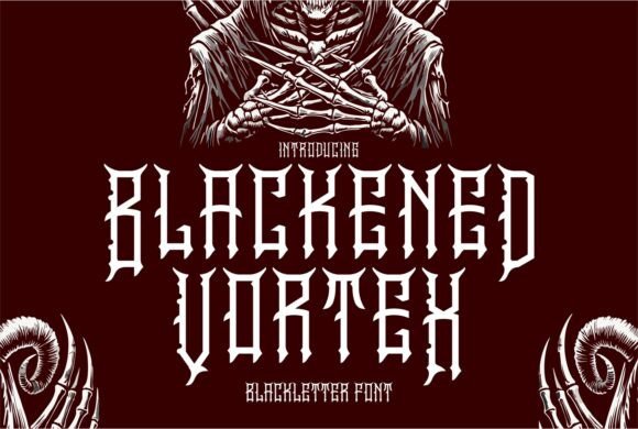 Blackened Vortex Font - Featured Image