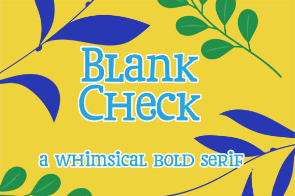 Blank Check Font - Featured Image