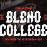 Bleno College Font - Featured Image