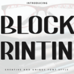 Block Printing Font - Featured Image