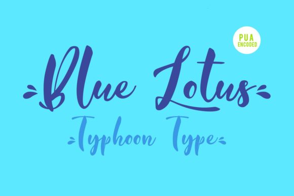 Blue Lotus Font - Featured Image