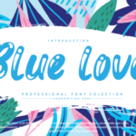Blue Love Font - Featured Image