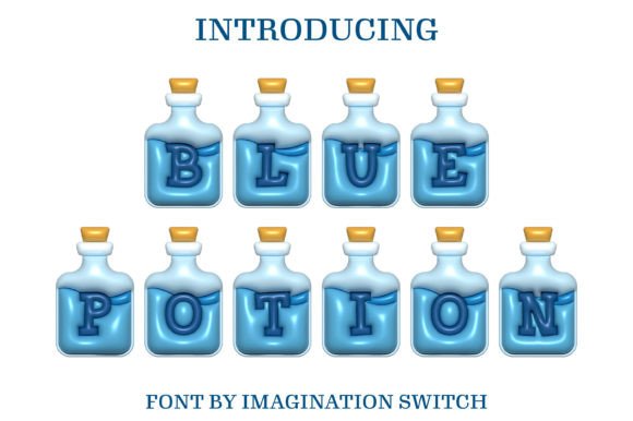 Blue Potion Inflated Font - Featured Image