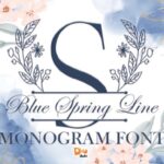 Blue Spring Line Monogram Font - Featured Image
