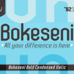 Bokeseni Bold Condensed Italic Font - Featured Image