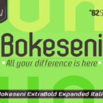 Bokeseni ExtraBold Expanded Italic Font - Featured Image