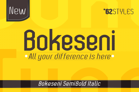 Bokeseni SemiBold Italic Font - Featured Image