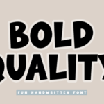Bold Quality Font - Featured Image