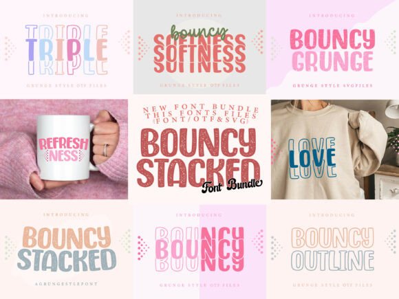 Bouncy Stacked Font - Featured Image