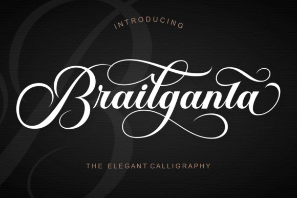 Brailganta Script Font - Featured Image