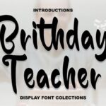 Brithday Teacher Font - Featured Image