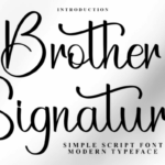 Brother Signature Font - Featured Image
