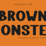 Brown Monster Font - Featured Image