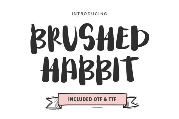 Brushed Habbit Font - Featured Image
