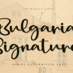 Bulgaria Signature Font - Featured Image
