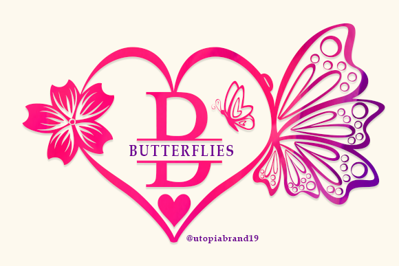 Butterflies Monogram Font - Featured Image