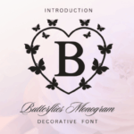 Butterflies Monogram Font - Featured Image