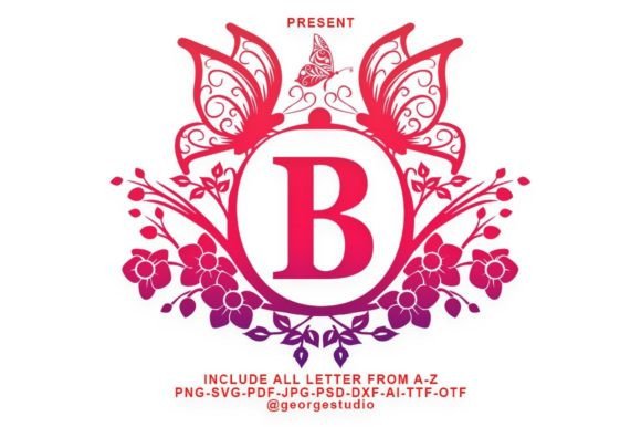 Butterfly Monogram Font - Featured Image