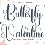 Butterfly Valentine Font - Featured Image
