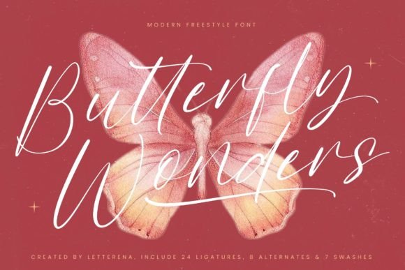 Butterfly Wonders Font - Featured Image