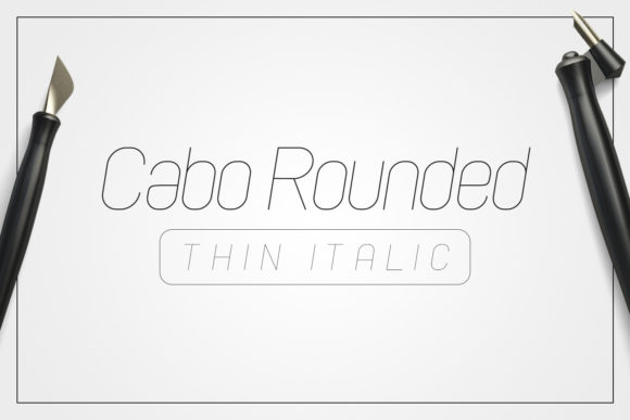 Cabo Rounded Thin Italic Font - Featured Image