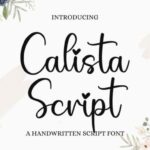 Calista Script Font - Featured Image
