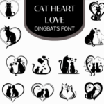 Cat Heart Love Font - Featured Image