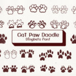 Cat Paw Doodle Font - Featured Image
