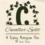 Cavallier Split Monogram Font - Featured Image