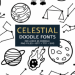Celestial Doodle Font - Featured Image
