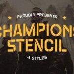 Champions Stencil Font - Featured Image