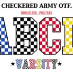 Checkered Army Bundle Font - Featured Image