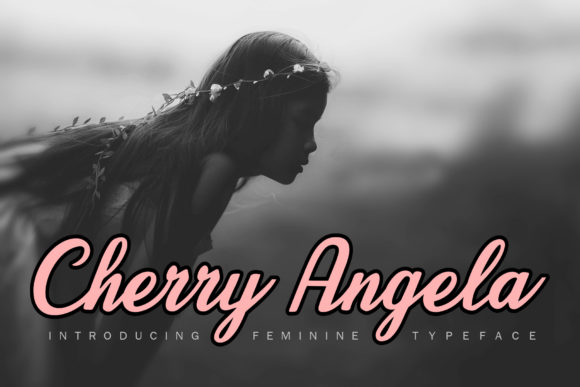Cherry Angela Script Font - Featured Image