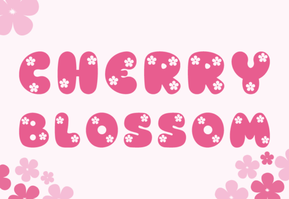 Cherry Blossom Font - Featured Image
