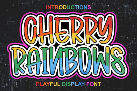 Cherry Rainbows Font - Featured Image