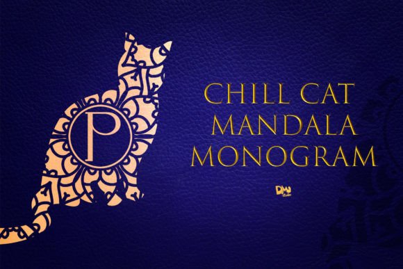 Chill Cat Mandala Monogram Font - Featured Image