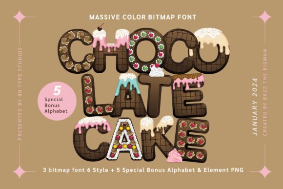 Chocolate Cake Font - Featured Image