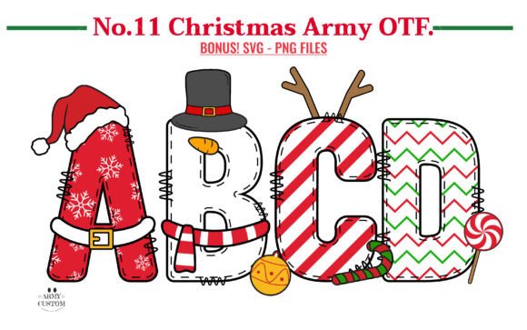 Christmas Army Bundle Font - Featured Image
