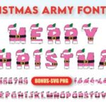 Christmas Army Pink Font - Featured Image