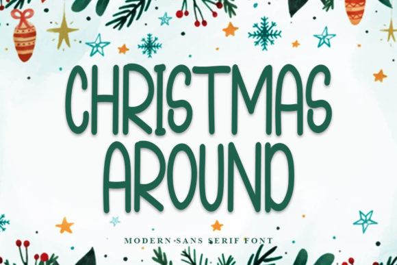 Christmas Around Font - Featured Image