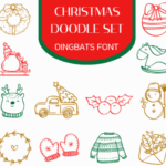 Christmas Doodle Set Font - Featured Image