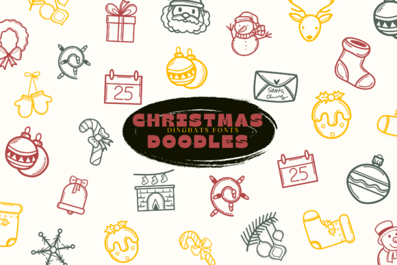 Christmas Doodles Font - Featured Image