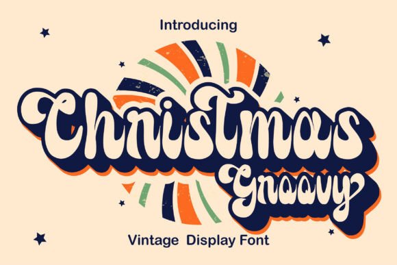Christmas Groovy Font - Featured Image