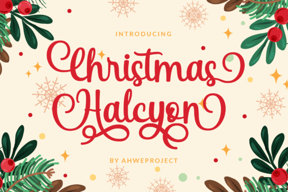 Christmas Halcyon Font - Featured Image